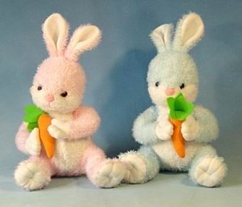 coniglietti di pasqua farciti 12inch con i giocattoli di spinta dell'uovo, giocattoli molli per la celebrazione di festa