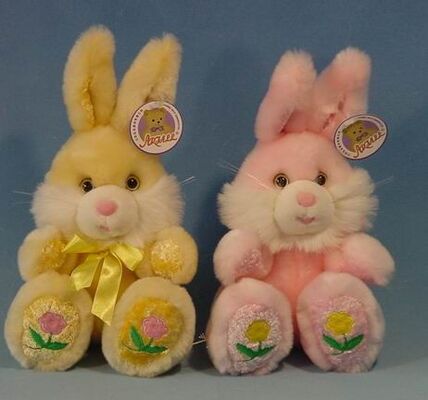 coniglietti di pasqua farciti 12inch con i giocattoli di spinta dell'uovo, giocattoli molli per la celebrazione di festa