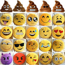 Cuscino farcito rotondo di sonno del bambino dell'emoticon giallo di Emoji per uso domestico