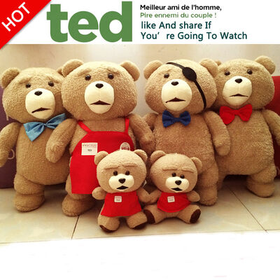 Il poliestere marrone-rosso di Ted dell'orso del bambino dei giocattoli adorabili della peluche accetta il ODM dell'OEM