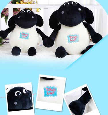 La peluche molle animale delle pecore di Shaun del fumetto gioca il bianco nero farcito caldo