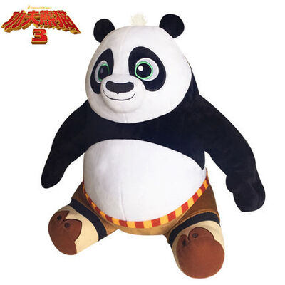 Nuovo giocattoli della peluche farciti di Po del panda di posa di seduta del panda 3 di Kungfu fumetto
