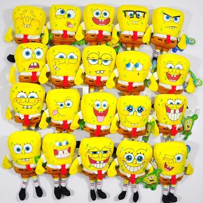 Adatti a fumetto lo stile di SpongeBob 20 giocattoli farciti peluche differente di espressione