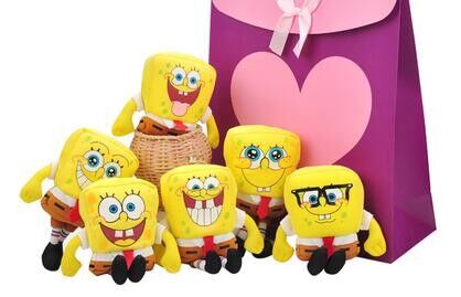 Adatti a fumetto lo stile di SpongeBob 20 giocattoli farciti peluche differente di espressione