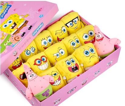 Adatti a fumetto lo stile di SpongeBob 20 giocattoli farciti peluche differente di espressione