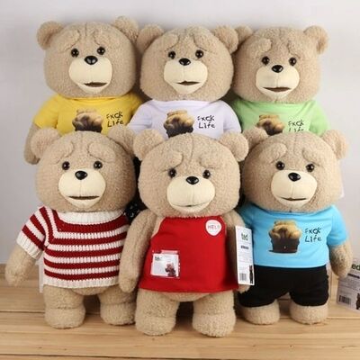 Il poliestere marrone-rosso di Ted dell'orso del bambino dei giocattoli adorabili della peluche accetta il ODM dell'OEM