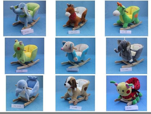 Raccolta animale adorabile della sedia di oscillazione del bambino della peluche per il giro del bambino sul gioco