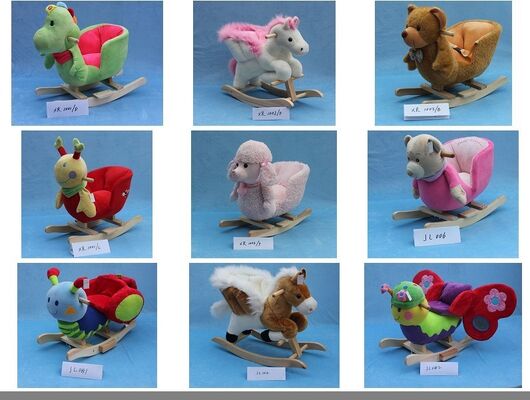 Raccolta animale adorabile della sedia di oscillazione del bambino della peluche per il giro del bambino sul gioco