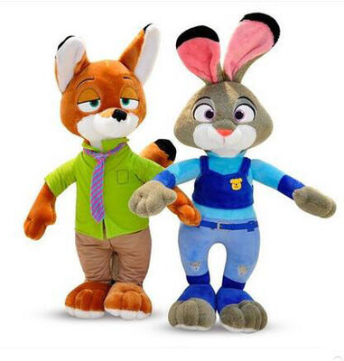 Brown e materiale molle verde degli animali farciti dei giocattoli della peluche di Zootopia Disney