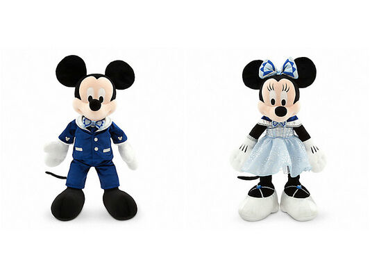 Peluche Mickey Mouse e Minnie Mouse di celebrazione del diamante di Disneyland