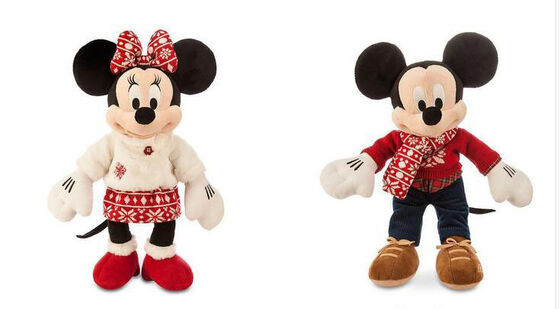 La peluche di Disney di modo gioca il Natale Mickey e Minnie Mouse 40cm