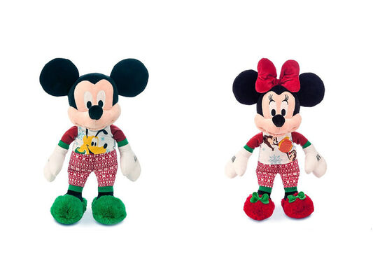 La peluche sveglia di Disney di modo gioca il Natale Mickey e l'altezza di Minnie Mouse 40cm