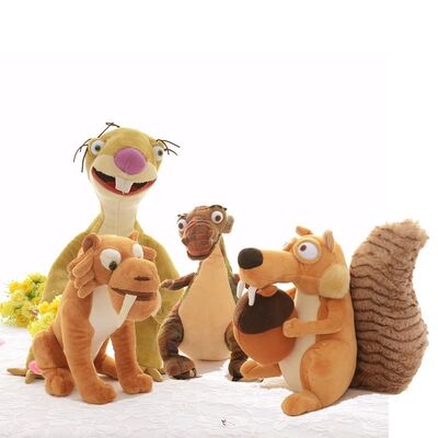 Animali farciti di era glaciale 5 svegli del fumetto i piccoli/hanno farcito i giocattoli della peluche a 10 pollici