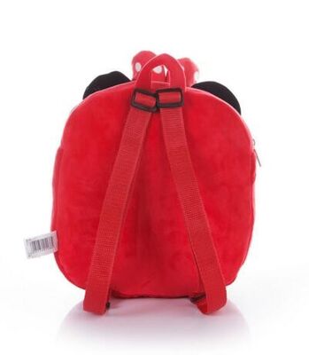 Zaino rosso a 12 pollici di Mickey Mouse per il bambino con la dimensione morbida del tessuto della peluche