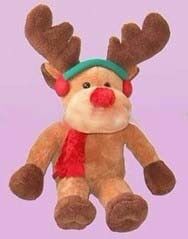 Giocattoli su ordinazione della peluche della renna delle alci dei regali di promozione con il tessuto di cotone di 100% pp