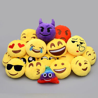 Giocattolo adorabile sveglio Keychain della peluche di Emoji con il gancio per i regali di promozione