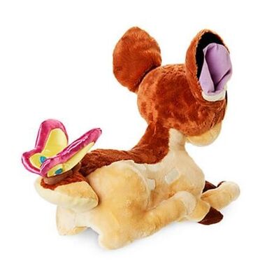 Bambi con colore morbido medio di Brown di dimensione dei giocattoli 25cm di Disney Store della farfalla