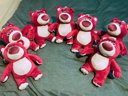 3 animali della peluche di Disney dell'orso di Lotso Huggin 13cm Keychian per lo zaino