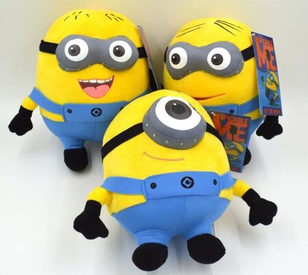 Spregevole me 3 peluche del fumetto dell'occhio dei servi 3D gioco i giocattoli della peluche del bambino di giallo 18cm