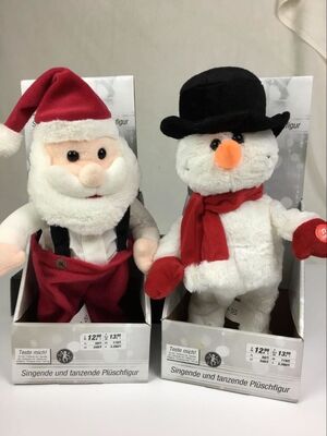 Giocattoli adorabili della peluche di musica di dancing, animali farciti elettronici di Natale