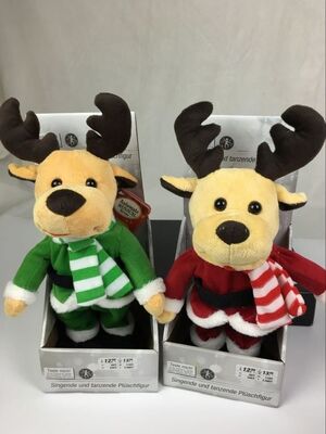 Giocattoli adorabili della peluche di musica di dancing, animali farciti elettronici di Natale