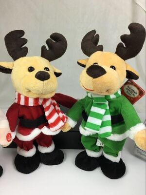 Giocattoli adorabili della peluche di musica di dancing, animali farciti elettronici di Natale