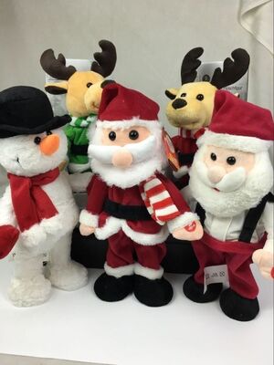 Giocattoli adorabili della peluche di musica di dancing, animali farciti elettronici di Natale