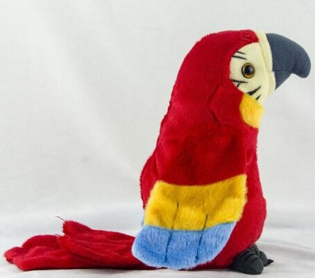 la peluche animale del pappagallo di 20cm gioca, colore rosso/blu/giallo