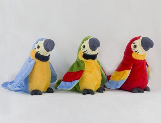 la peluche animale del pappagallo di 20cm gioca, colore rosso/blu/giallo