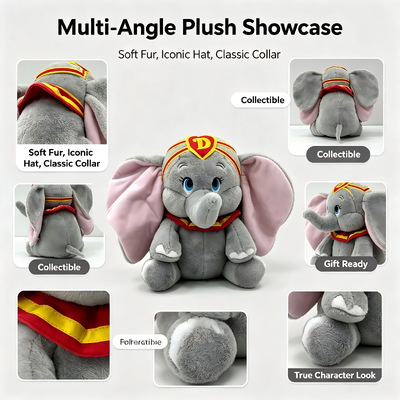 Peluche personalizzati carini Disney Dumbo - D peluche personaggio dei cartoni animati
