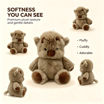 OEM Cute Plush Soft Toy Highland Cow Esemplari personalizzati