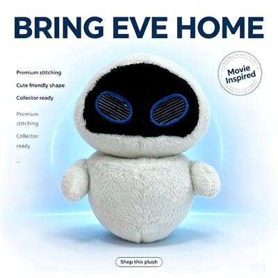 Peluche carino Disney Pixar WALL‑E EVE Peluche