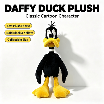Peluche di Daffy Duck dei Looney Tunes Disney con 100% cotone PP