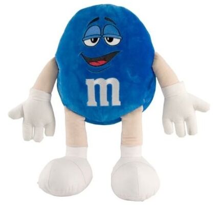 Giocattoli farciti M&M blu medi, piccoli animali adorabili della peluche per i bambini