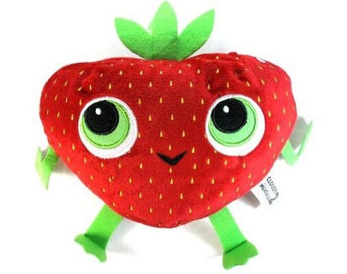 Nuvoloso con una probabilità delle polpette 2 giocattoli della peluche farciti bacca della fragola