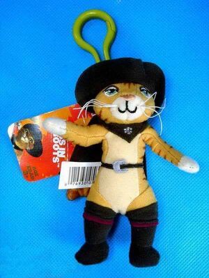 Il micio del fumetto in stivali ha farcito il giocattolo Keychain della peluche per i regali di promozione
