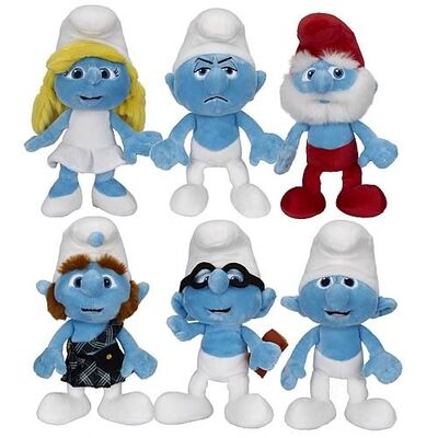 E blu giocattoli della peluche del fumetto del giocattolo farciti Puffo sveglio per i regali di promozione