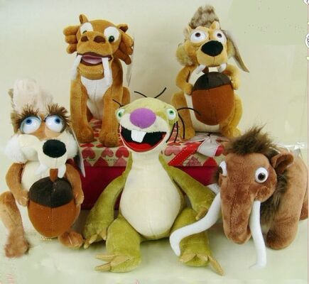 Giocattoli della peluche del fumetto degli animali farciti di era glaciale per la raccolta, Brown