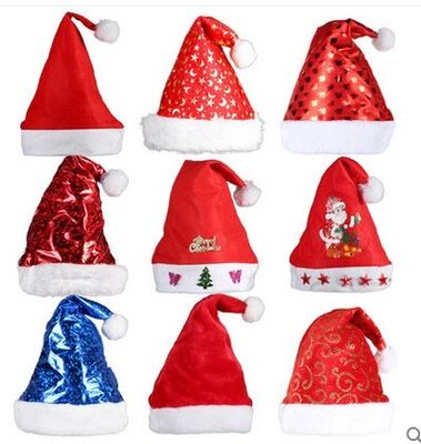 La peluche personale gioca il cappello di Natale di dancing con oro Podwer, rosso/blu