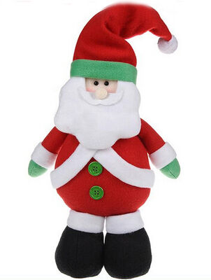 Il Natale sveglio ha farcito il giocattolo della peluche del pupazzo di neve della bambola di Santa per i bambini