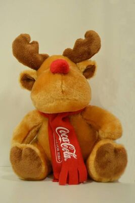 Animale farcito delle alci della peluche del giocattolo della coca-cola della renna promozionale di Natale