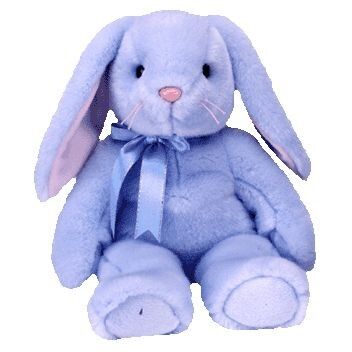 Animali farciti farciti blu sveglio personali della casa delle vacanze dei coniglietti di pasqua