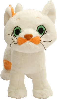 L'animale farcito a 12 pollici gatto nero/bianco gioca la peluche molle del fumetto