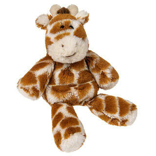 La piccola peluche sveglia grigia su ordinazione dell'animale farcito della giraffa del bambino gioca a 8 pollici