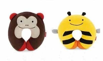 Cuscino del collo del bambino del cuscino di sede di automobile del bambino ape mellifica/della scimmia su misura