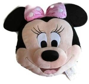 Grandi cuscini dei cuscini della testa di Disney Minnie Mouse di rosa e del nero per lettiera