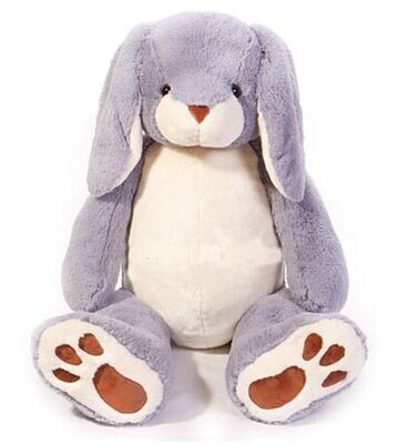 La peluche personale gioca gli animali farciti grigi dei coniglietti di pasqua con il cotone di 100% pp