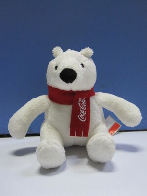 spinta sveglia Keychain dell'animale farcito dell'orso polare della coca-cola di Natale di 12cm