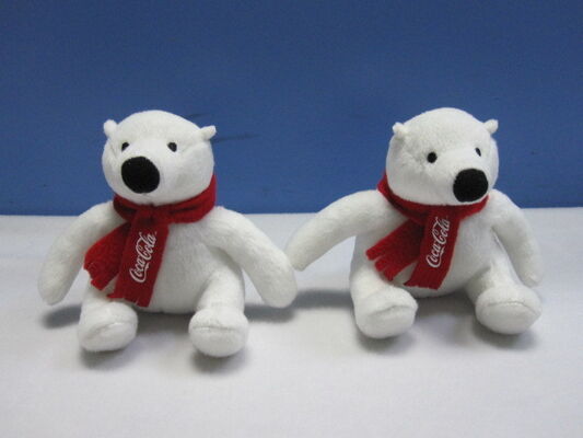 spinta sveglia Keychain dell'animale farcito dell'orso polare della coca-cola di Natale di 12cm