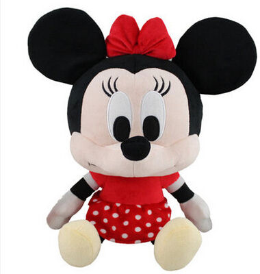 Giocattoli molli della peluche di Disney di rosa del giocattolo di Minnie Mouse della grande testa con il logo su ordinazione